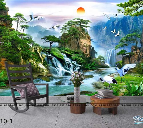 tranh dan tuong phong canh phong thuy pt0210