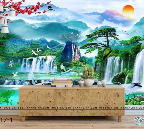 tranh dan tuong phong canh phong thuy pt0217
