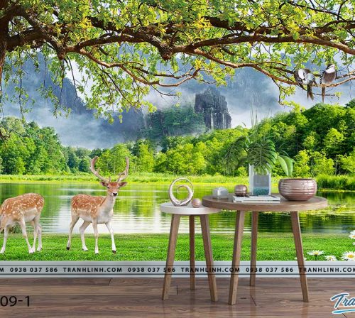 tranh dan tuong phong canh phong thuy pt0309