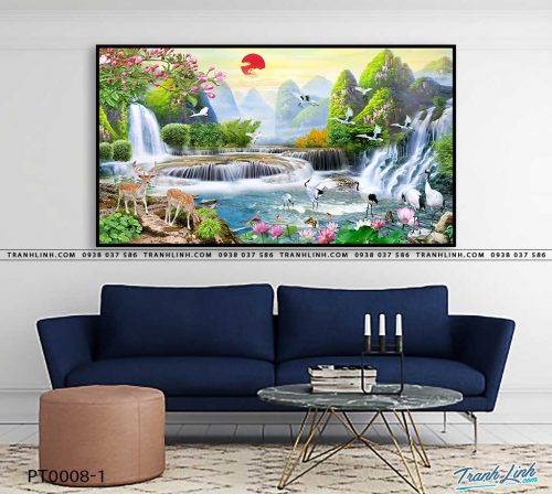 tranh in canvas phong canh phong thuy pt0008