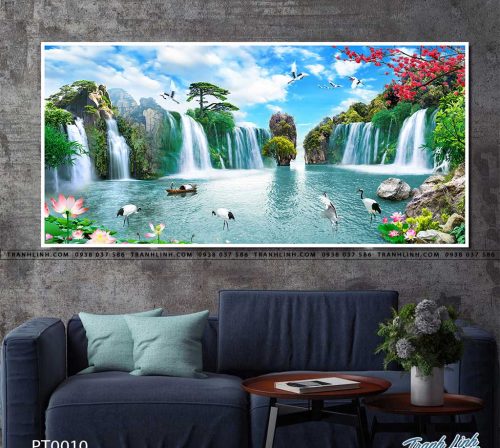 tranh in canvas phong canh phong thuy pt0010