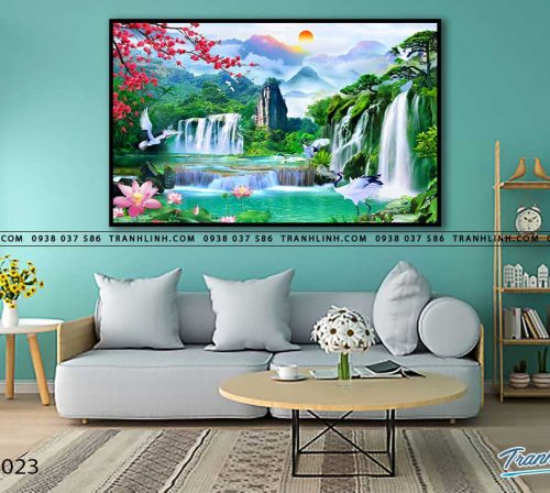 tranh in canvas phong canh phong thuy pt0023