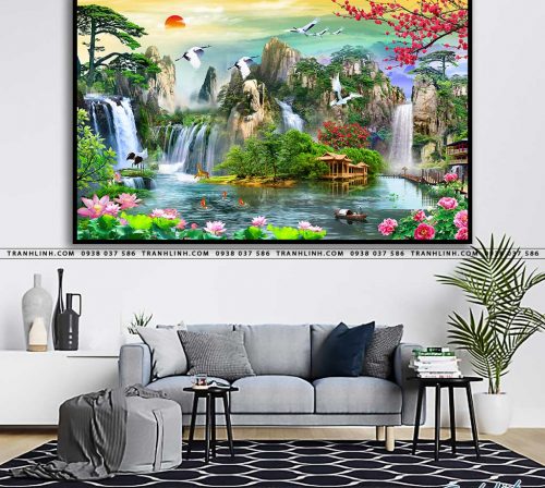 tranh in canvas phong canh phong thuy pt0032