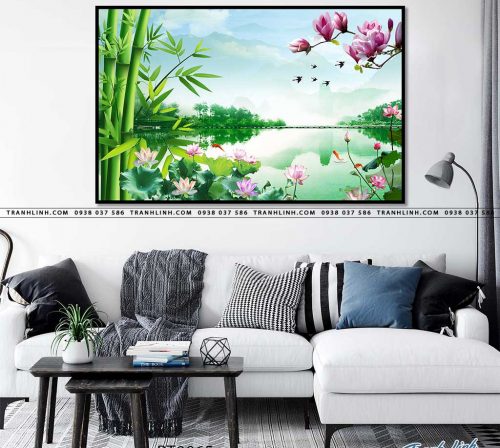 tranh in canvas phong canh phong thuy pt0065