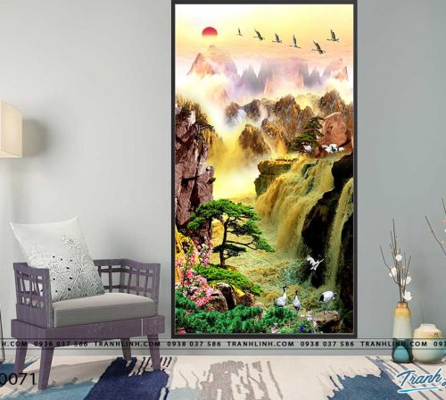 tranh in canvas phong canh phong thuy pt0071