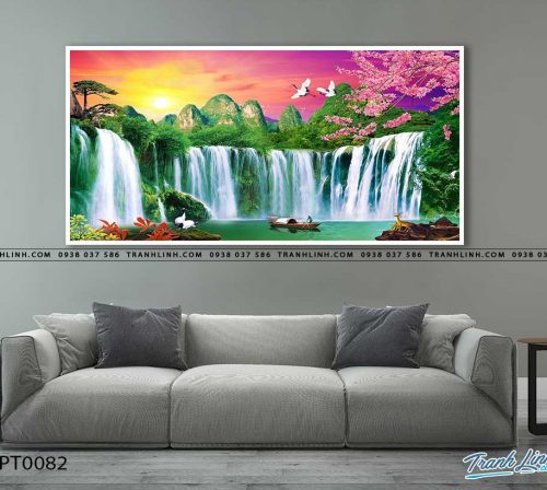 tranh in canvas phong canh phong thuy pt0082