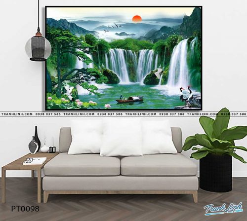 tranh in canvas phong canh phong thuy pt0098