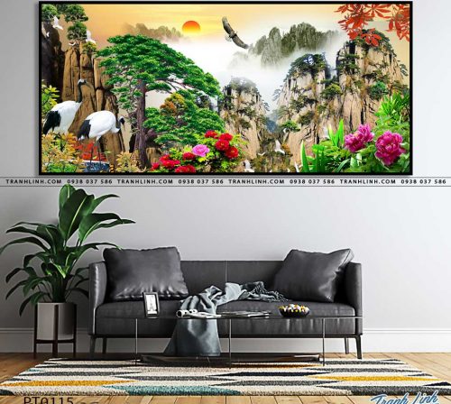 tranh in canvas phong canh phong thuy pt0115