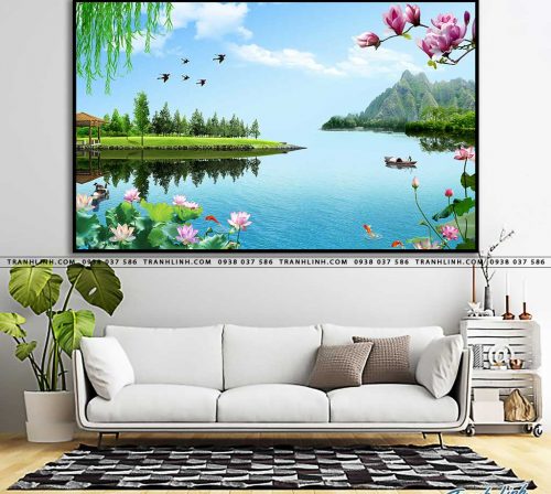tranh in canvas phong canh phong thuy pt0129