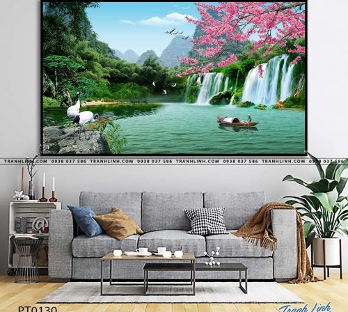 tranh in canvas phong canh phong thuy pt0130