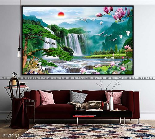 tranh in canvas phong canh phong thuy pt0131