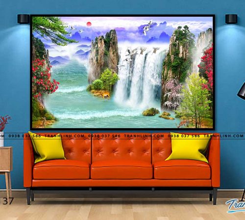 tranh in canvas phong canh phong thuy pt0137