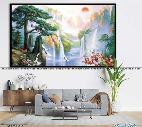 tranh in canvas phong canh phong thuy pt0147