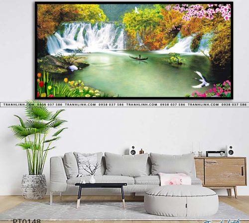 tranh in canvas phong canh phong thuy pt0148