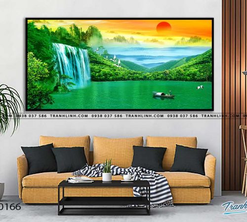tranh in canvas phong canh phong thuy pt0166