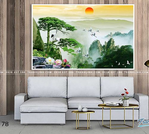 tranh in canvas phong canh phong thuy pt0178