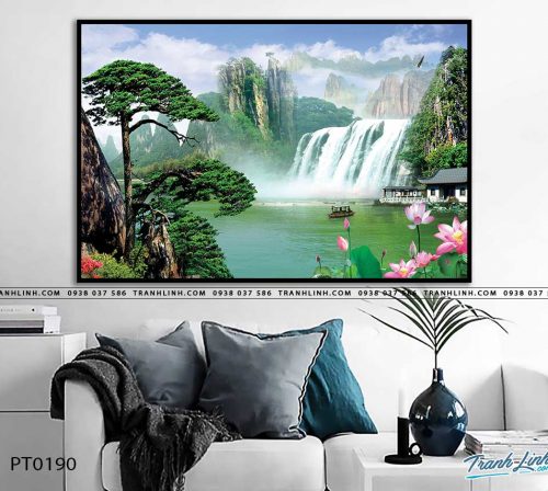 tranh in canvas phong canh phong thuy pt0190