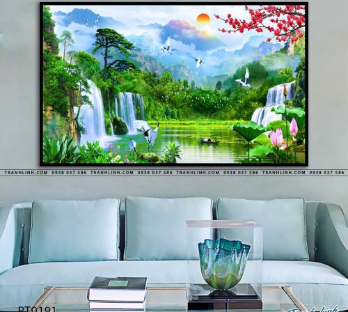 tranh in canvas phong canh phong thuy pt0191