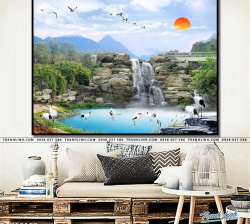 tranh in canvas phong canh phong thuy pt0199
