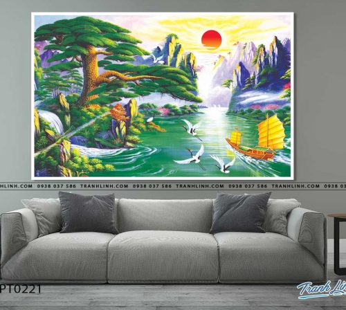 tranh in canvas phong canh phong thuy pt0221