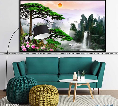 tranh in canvas phong canh phong thuy pt0229