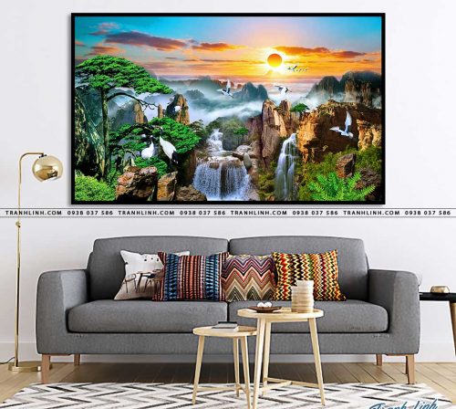 tranh in canvas phong canh phong thuy pt0232