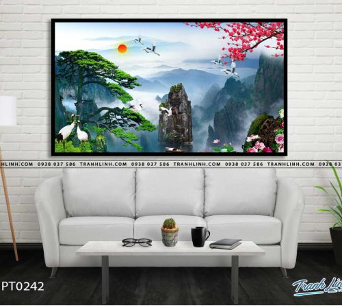 tranh in canvas phong canh phong thuy pt0242