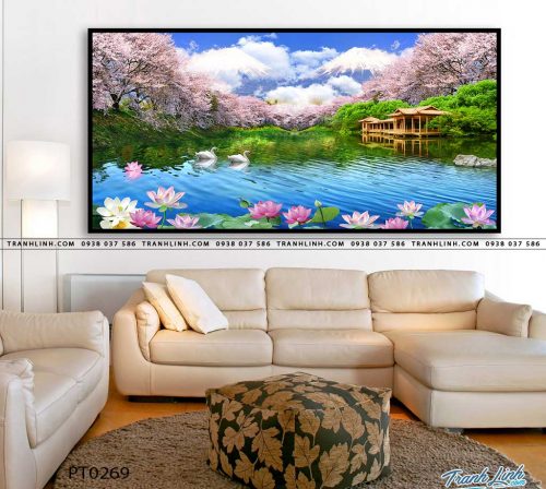 tranh in canvas phong canh phong thuy pt0269