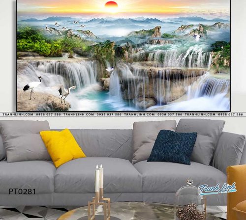 tranh in canvas phong canh phong thuy pt0281