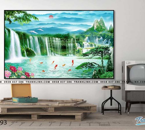 tranh in canvas phong canh phong thuy pt0293