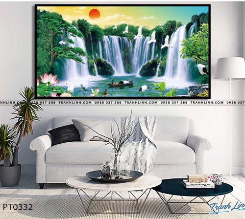 tranh in canvas phong canh phong thuy pt0332