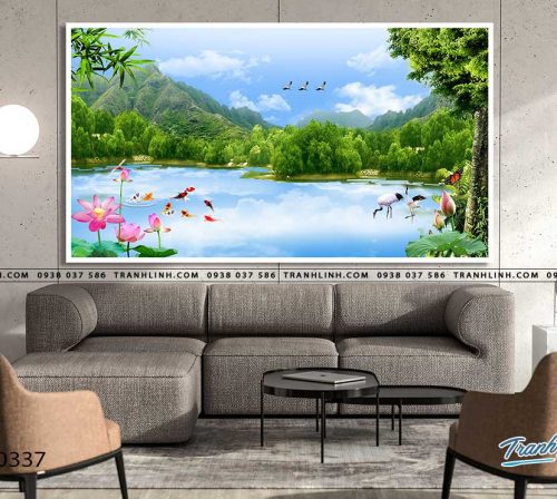 tranh in canvas phong canh phong thuy pt0337