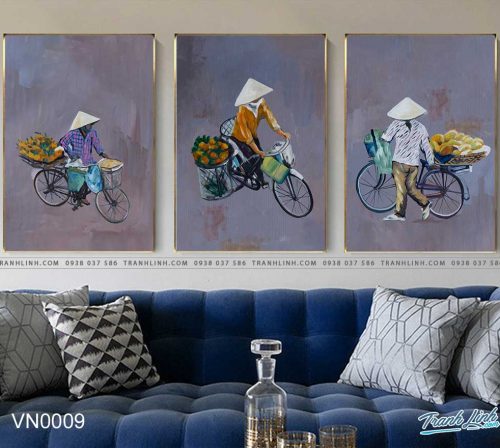 tranh canvas di cho 5
