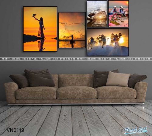 tranh canvas phong canh que huong 1
