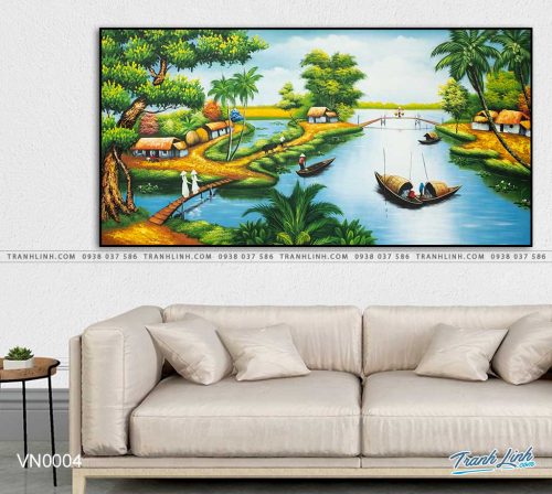 tranh canvas phong canh que huong dong que 1