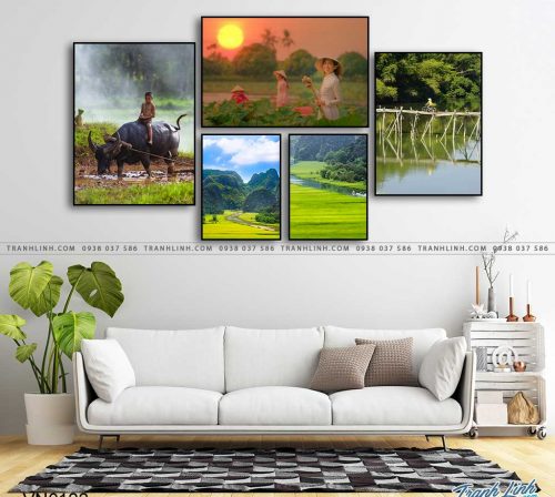 tranh canvas phong canh que huong dong que 42