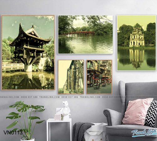 tranh canvas phong canh que huong ha noi 2