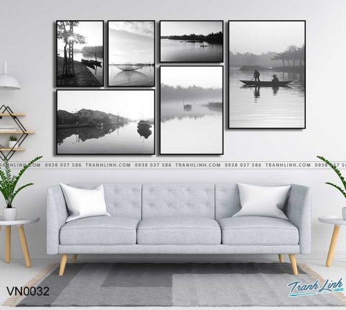 tranh canvas phong canh que huong hoi an 1