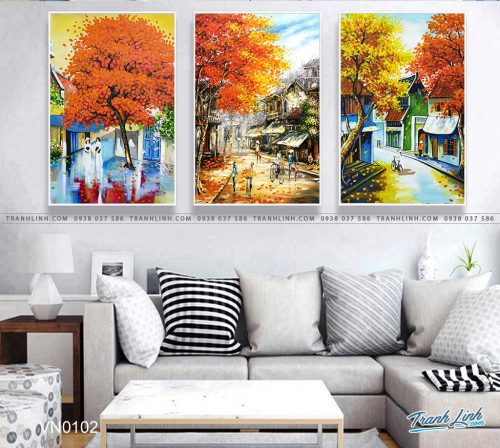 tranh canvas phong canh que huong pho co 18