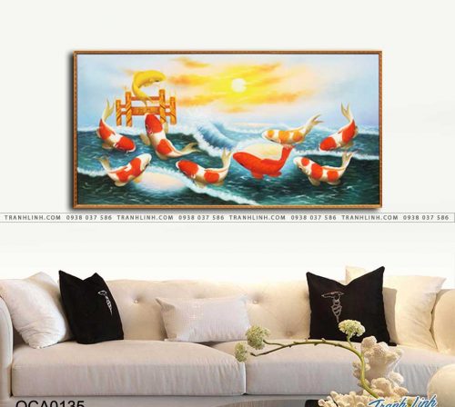 tranh son dau ca chep 135