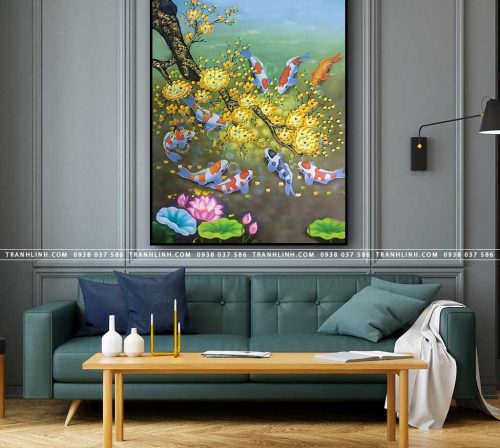 tranh son dau ca chep 151