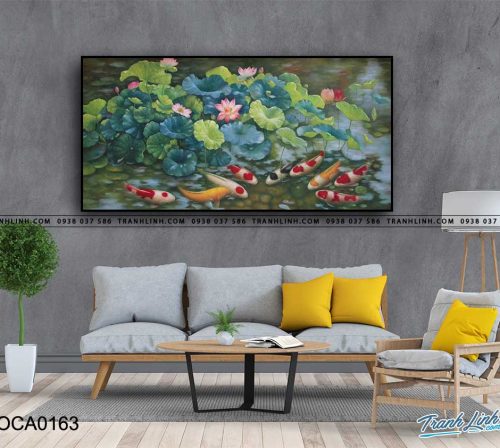 tranh son dau ca chep 163