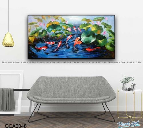 tranh son dau ca chep 48