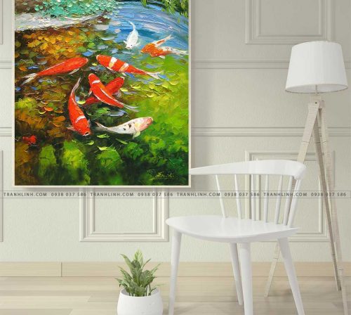 tranh son dau ca chep 60