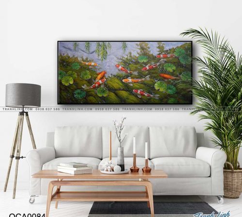 tranh son dau ca chep 84