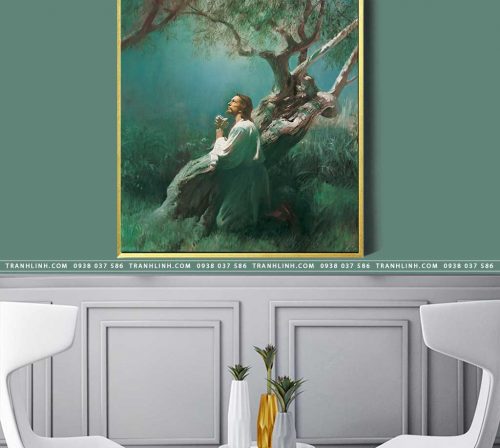 tranh canvas chua giesu cau nguyen 5