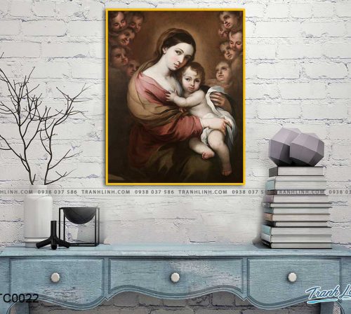 tranh canvas duc me maria 5