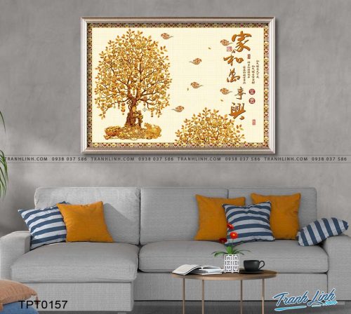 tranh canvas cay kim tien tai loc 22