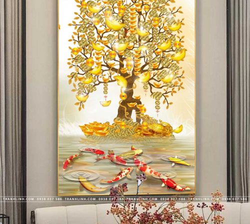 tranh canvas cay kim tien tai loc 33