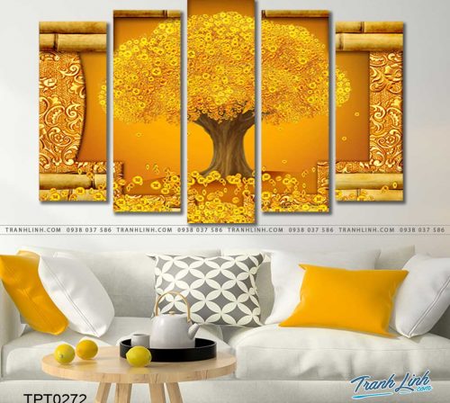 tranh canvas cay kim tien tai loc 35